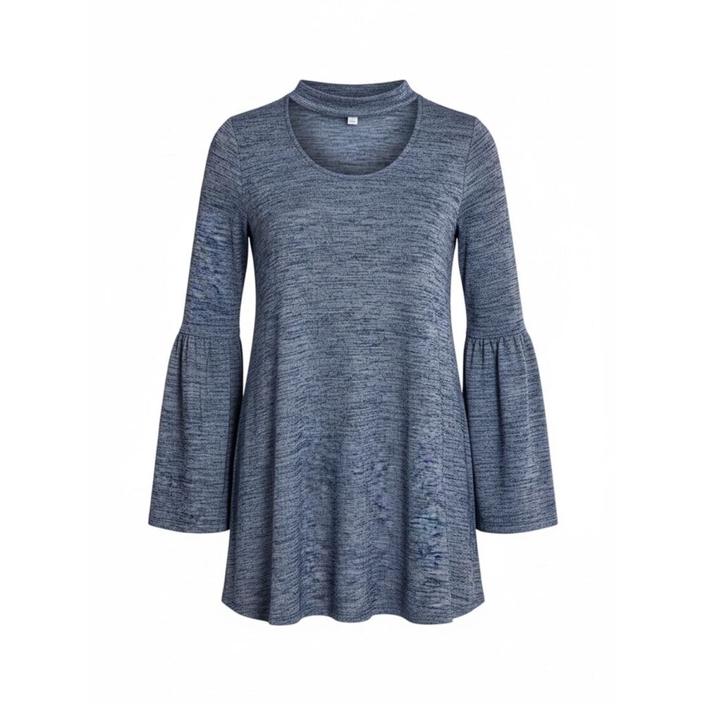 Kensie Flared Sleeve Knit Above Knee Dress